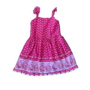 Gap Kids Girls Pink Floral Sleeveless Sundress Dress Size Small